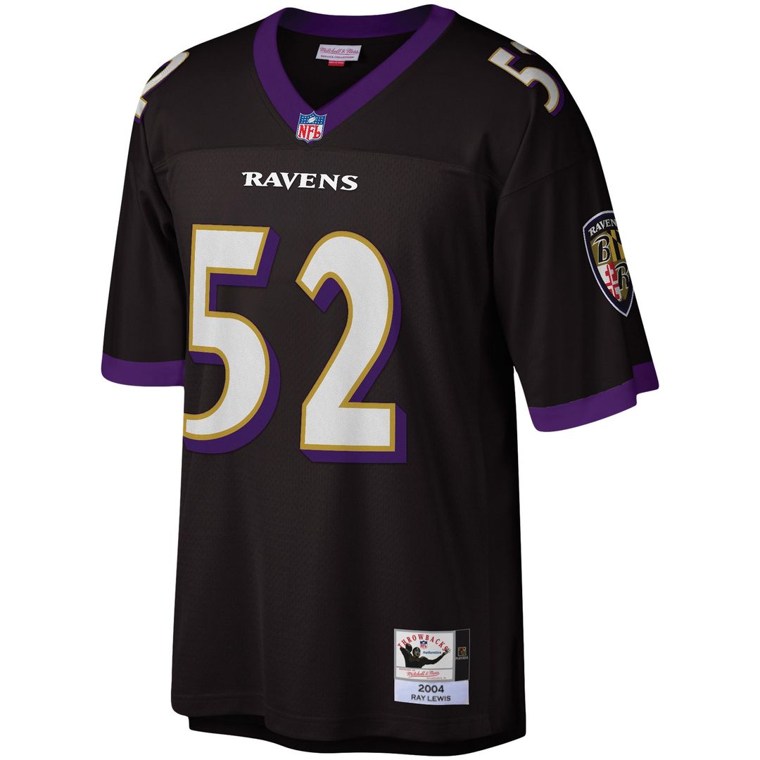 Baltimore Ravens Ray Lewis Black Legacy Replica Jersey product image 2, provided for visual reference and product detail