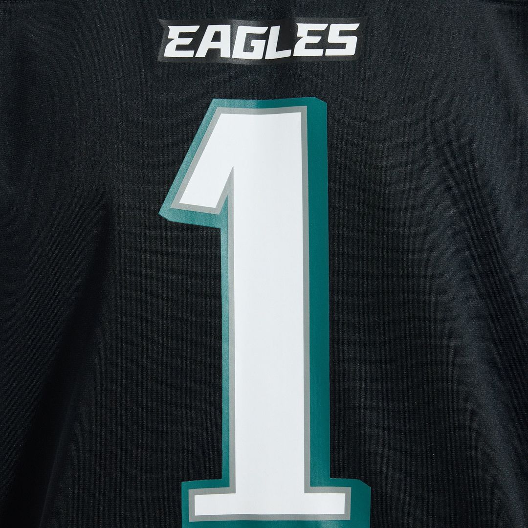 Philadelphia Eagles Jalen Hurts Midnight Green Team Game Jersey product image 37, provided for visual reference and product
