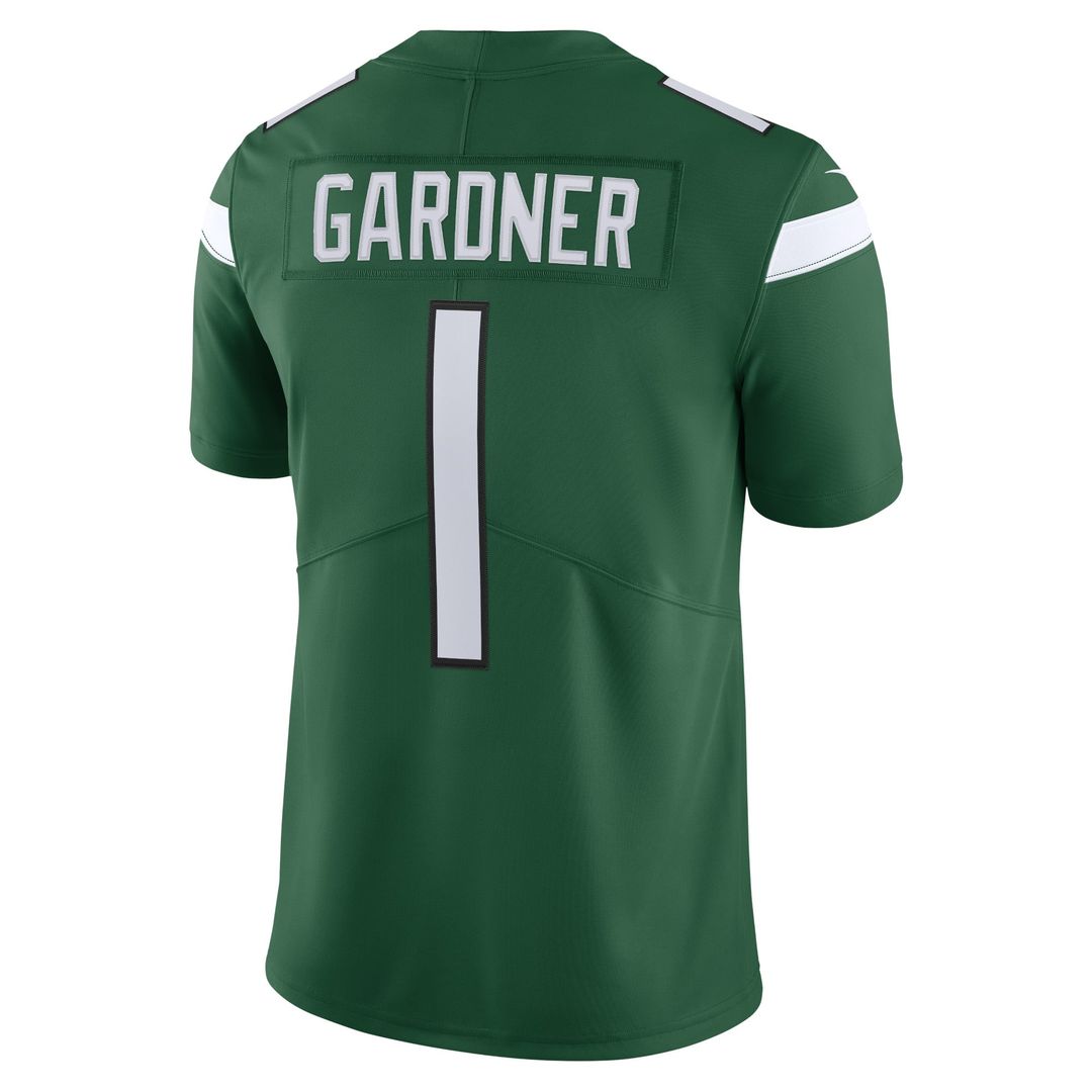New York Jets Ahmad Sauce Gardner Green Vapor Limited Jersey product image 3, provided for visual reference and product