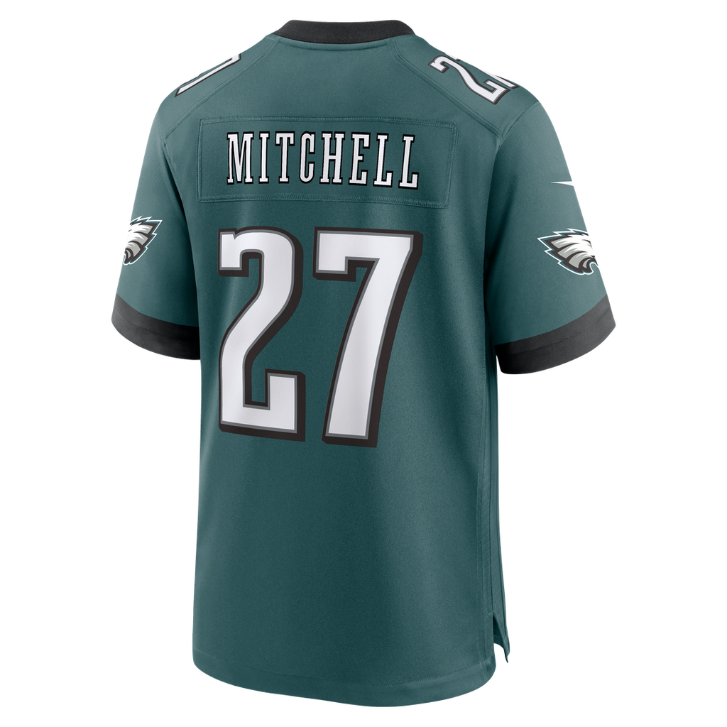 Philadelphia Eagles Quinyon Mitchell Midnight Green Team Game Jersey product image 3, provided for visual reference and