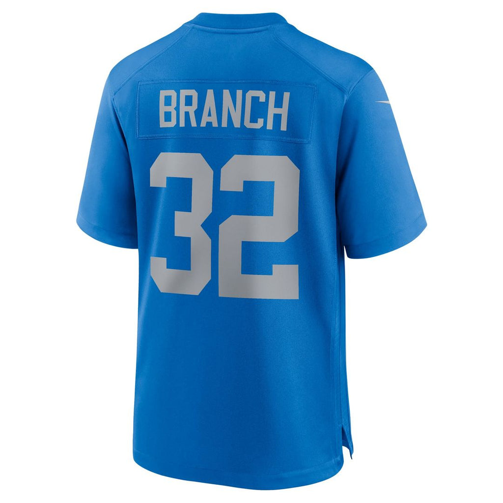 Detroit Lions Brian Branch Blue Alternate Game Jersey product image 3, provided for visual reference and product detail