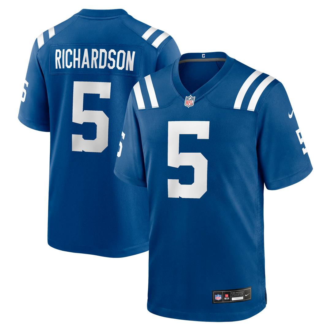 Indianapolis Colts Anthony Richardson Royal Game Jersey product image 1, provided for visual reference and product detail