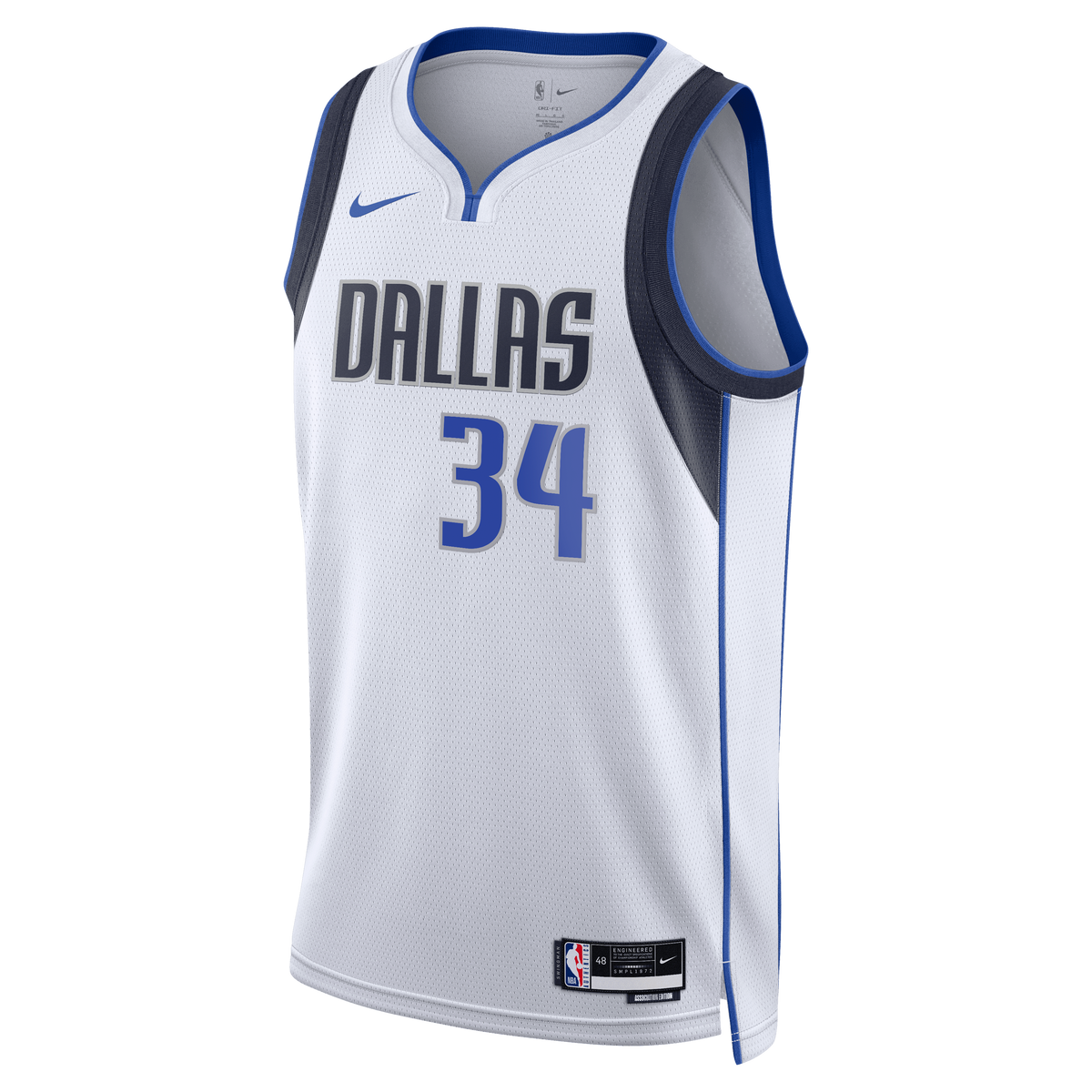 Santi Aldama Dallas Mavericks Association Edition Swingman Jersey - White - Unisex product image 3, provided for visual