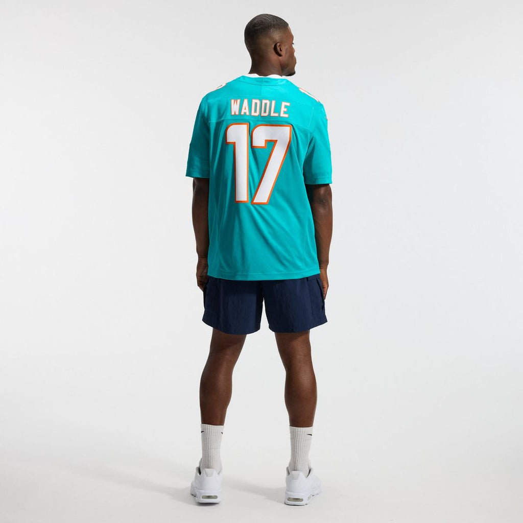 Miami Dolphins Jaylen Waddle Aqua Team Vapor F.U.S.E. Stitched Limited Jersey product image 5, provided for visual reference