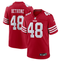 San Francisco 49ers Tatum Bethune Scarlet Game Jersey product image 1, provided for visual reference and product detail