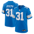 Detroit Lions Kerby Joseph Blue Team Game Jersey product image 1, provided for visual reference and product detail review