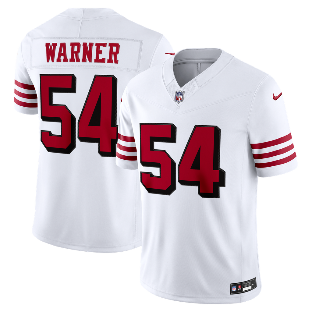 San Francisco 49ers Fred Warner White Alternate Vapor F.U.S.E. Stitched Limited Jersey product image 4, provided for visual