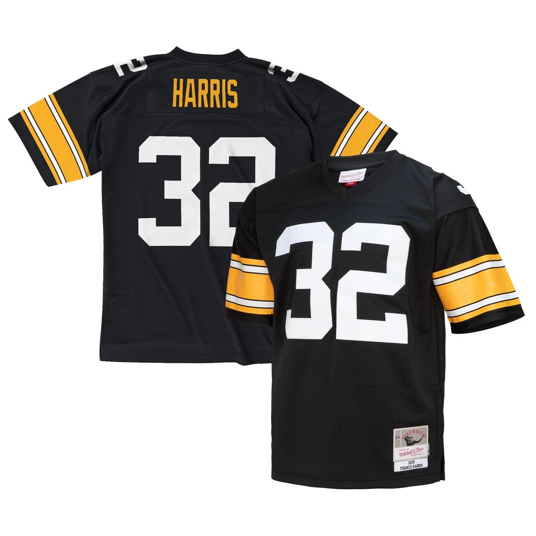 Pittsburgh Steelers Franco Harris White Legacy Replica Jersey product image 7, provided for visual reference and product