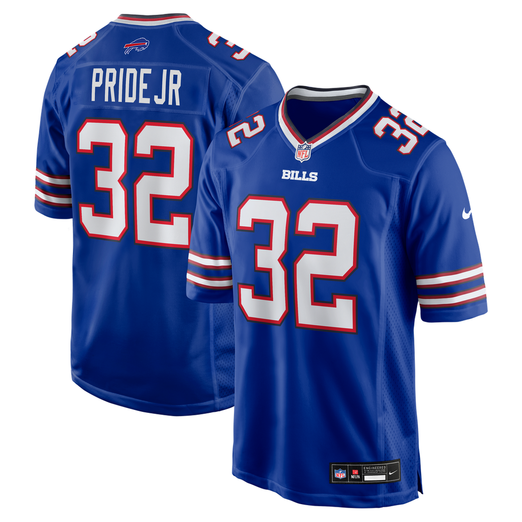 Buffalo Bills Toriano Pride Jr. Royal Team Game Jersey product image 1, provided for visual reference and product detail