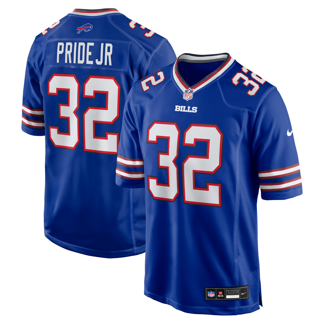 Buffalo Bills Toriano Pride Jr. Royal Team Game Jersey product image 1, provided for visual reference and product detail