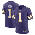 Minnesota Vikings Warren Moon Purple Retired Player Alternate Game Jersey product image 1, provided for visual reference and