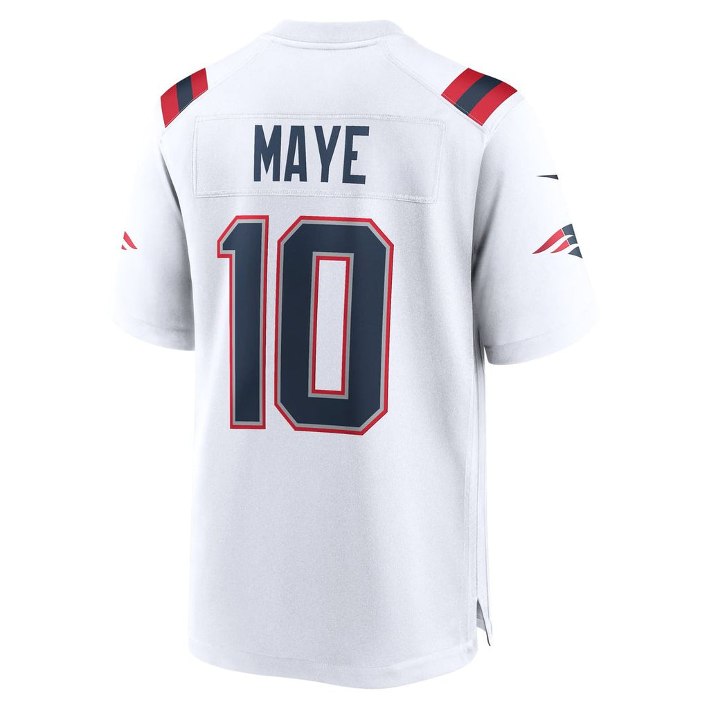 New England Patriots Drake Maye White Player Game Jersey product image 6, provided for visual reference and product detail