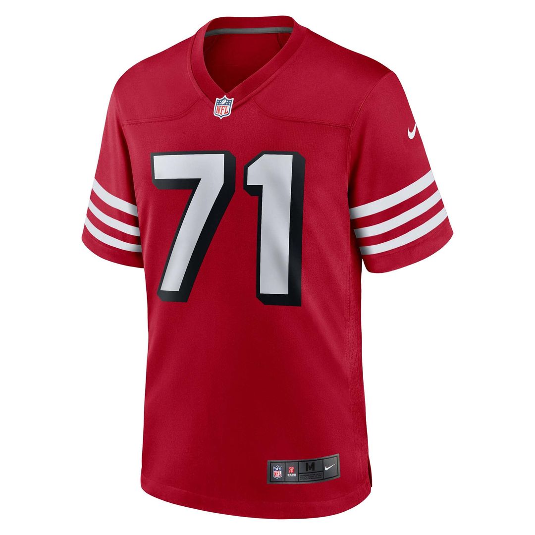 San Francisco 49ers Trent Williams Scarlet Alternate Game Jersey product image 8, provided for visual reference and product