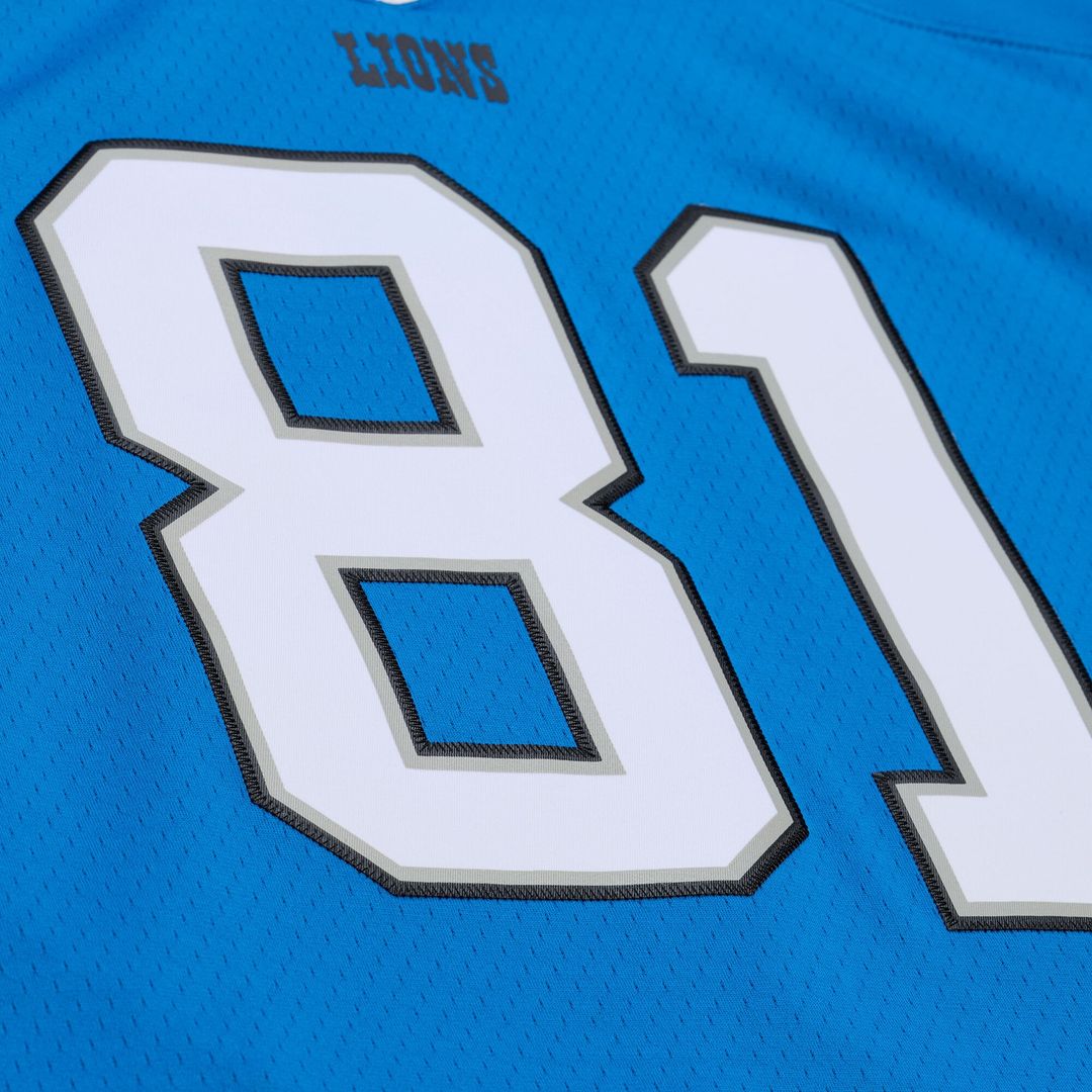Detroit Lions Calvin Johnson Blue 2007 Legacy Replica Jersey product image 5, provided for visual reference and product