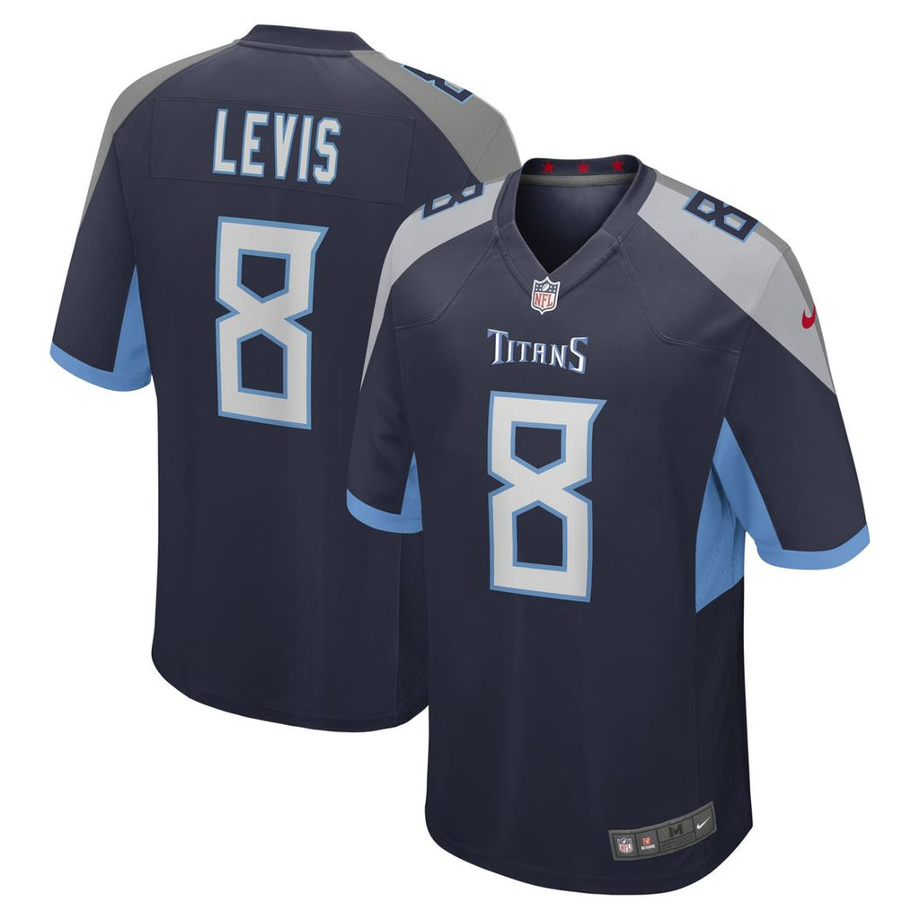 Tennessee Titans Will Levis Navy Game Jersey product image 1, provided for visual reference and product detail review