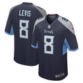 Tennessee Titans Will Levis Navy Game Jersey product image 1, provided for visual reference and product detail review