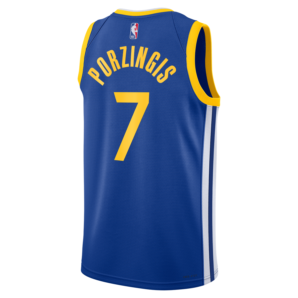 Kristaps Porziņģis Golden State Warriors Icon Edition Swingman Jersey - Royal - Unisex product image 4, provided for visual