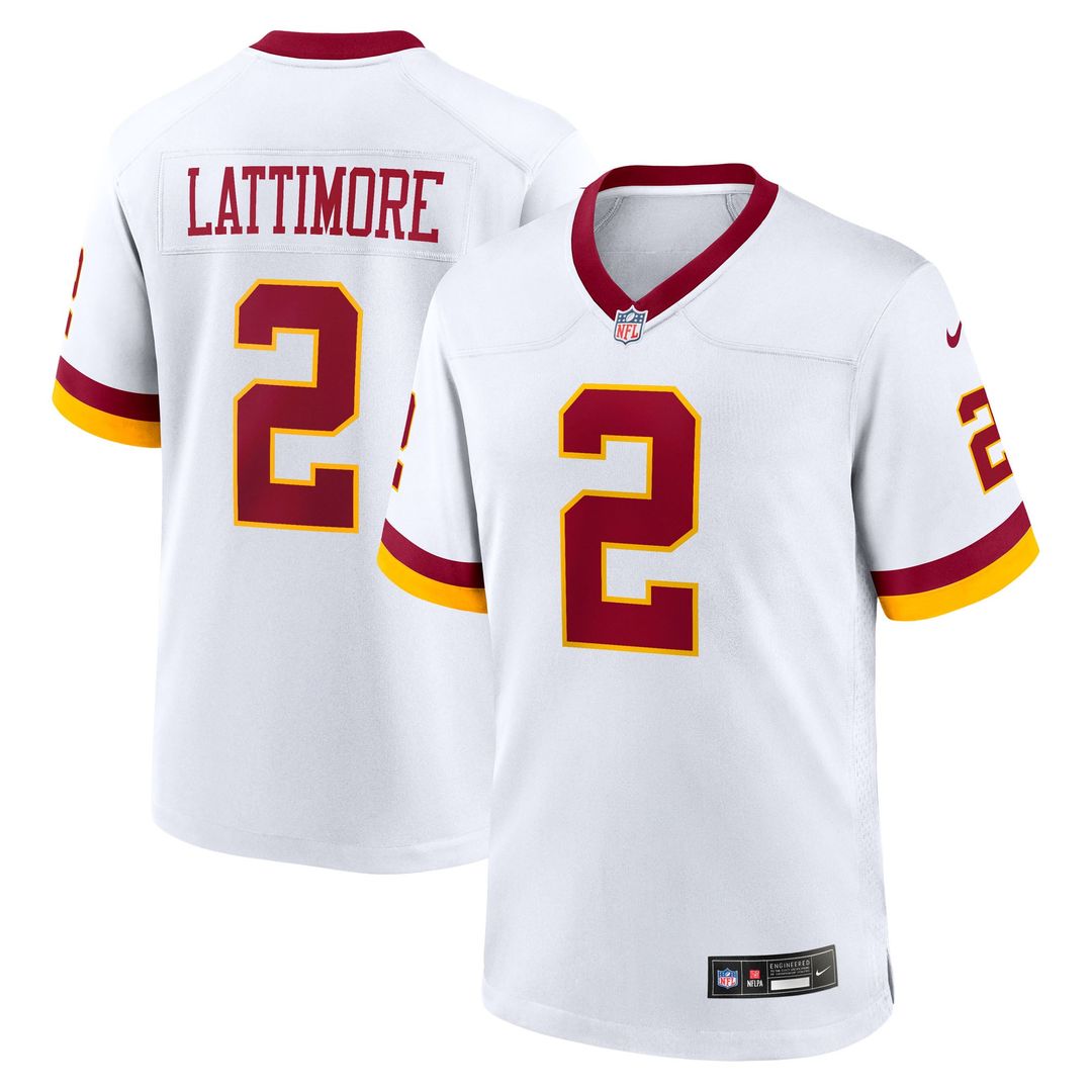 Washington Commanders Marshon Lattimore White Game Super Bowl Era Jersey product image 1, provided for visual reference and