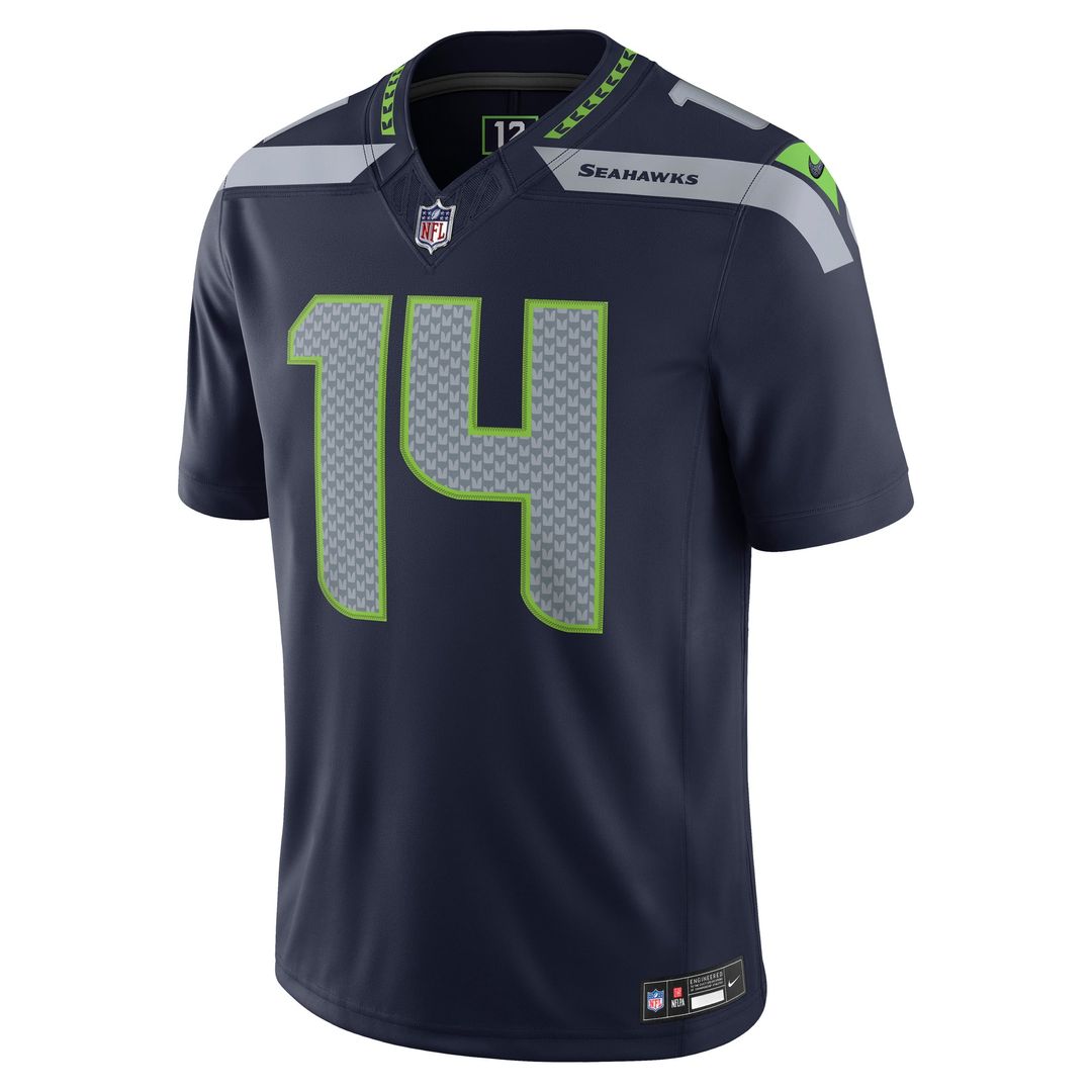 Seattle Seahawks Sam Darnold Royal Alternate Vapor F.U.S.E. Stitched Limited Jersey product image 8, provided for visual