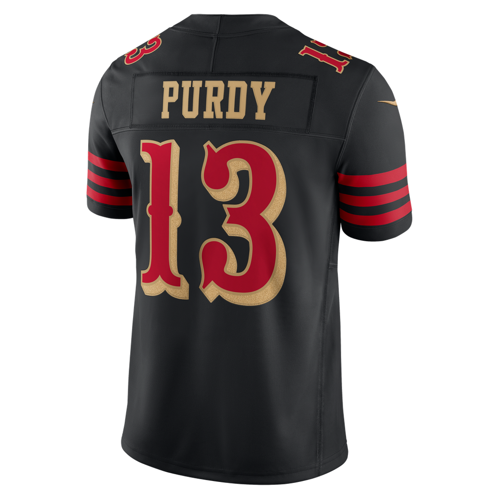 San Francisco 49ers Brock Purdy Black Rivalries Collection Stitched Limited Jersey product image 7, provided for visual