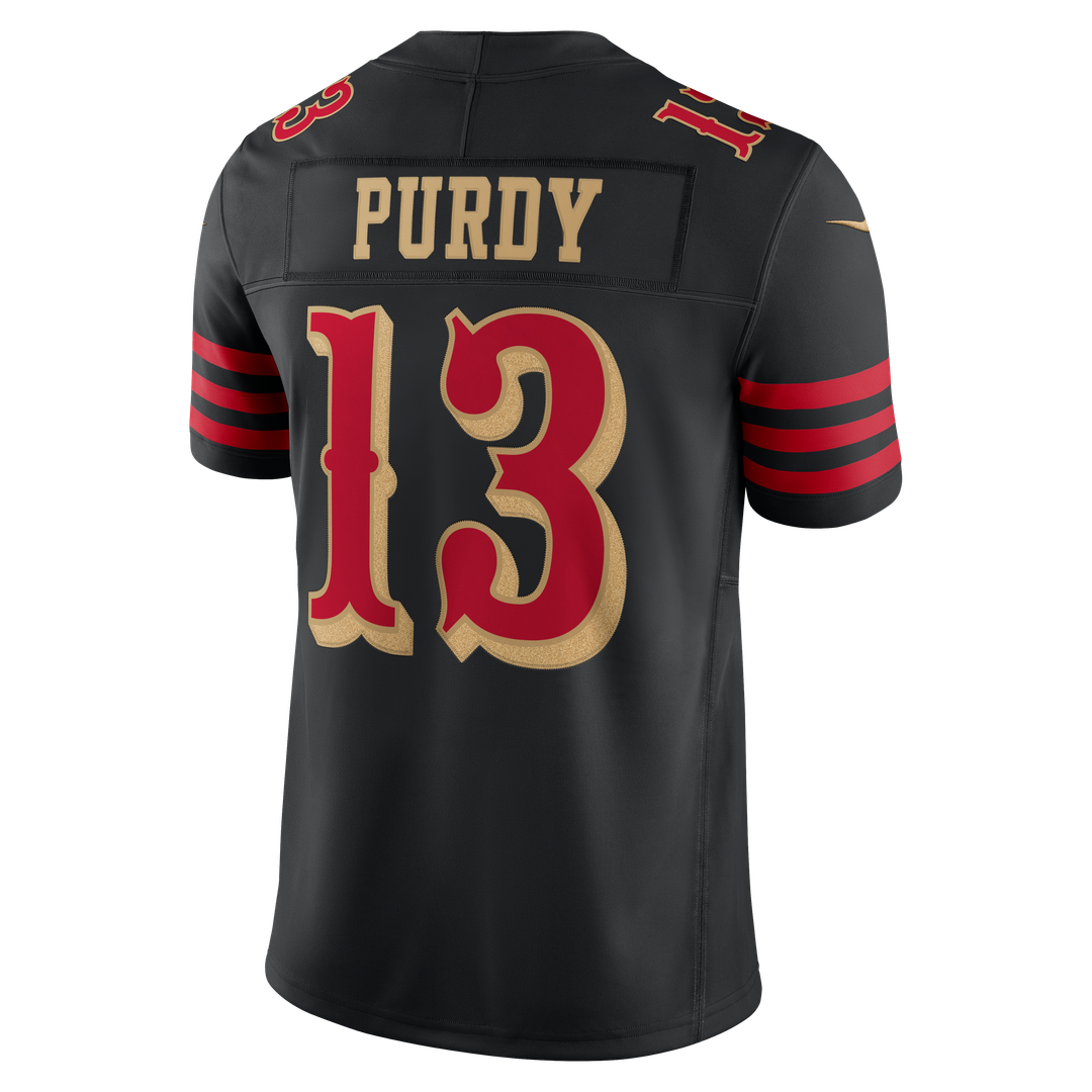 San Francisco 49ers Brock Purdy Black Rivalries Collection Stitched Limited Jersey product image 7, provided for visual