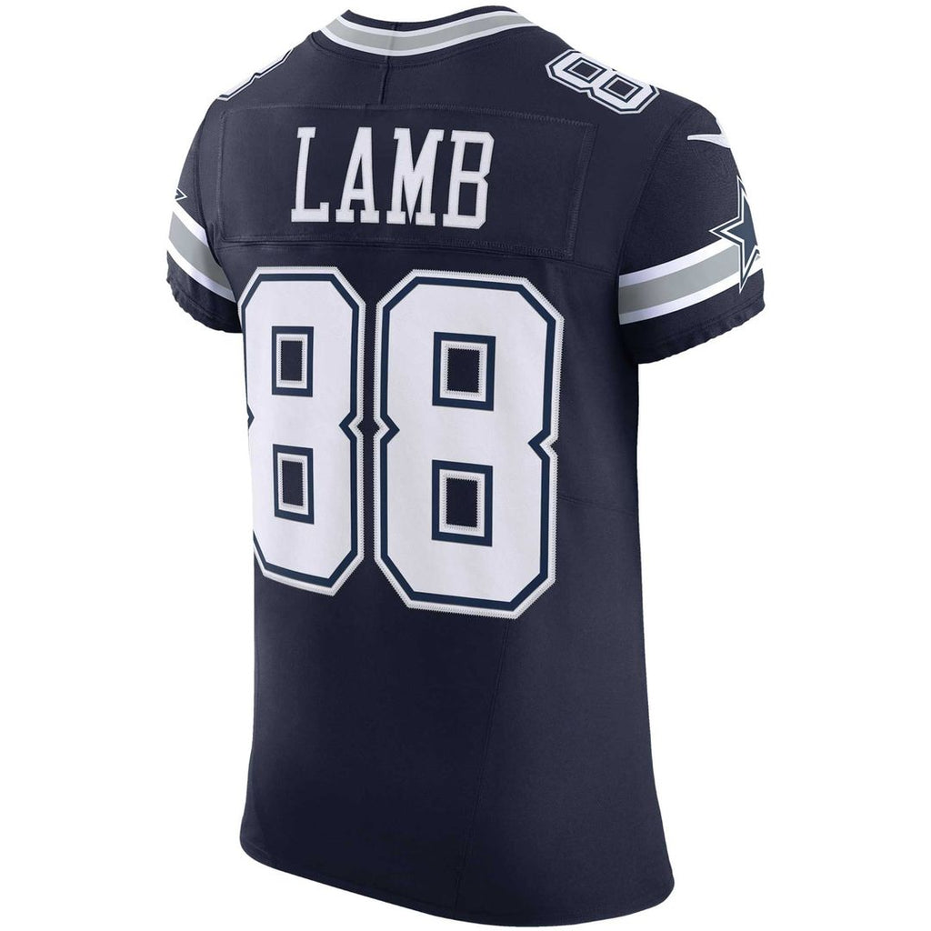 Dallas Cowboys CeeDee Lamb Navy Team Vapor F.U.S.E. Elite Jersey product image 3, provided for visual reference and product