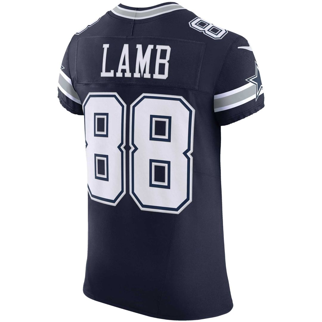 Dallas Cowboys CeeDee Lamb Navy Team Vapor F.U.S.E. Elite Jersey product image 3, provided for visual reference and product