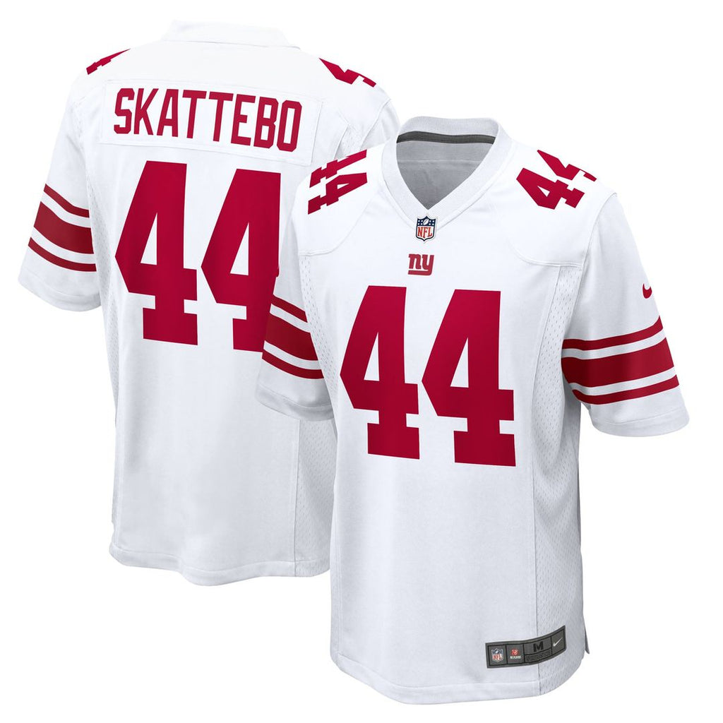 New York Giants Cam Skattebo White Game Jersey product image 1, provided for visual reference and product detail review