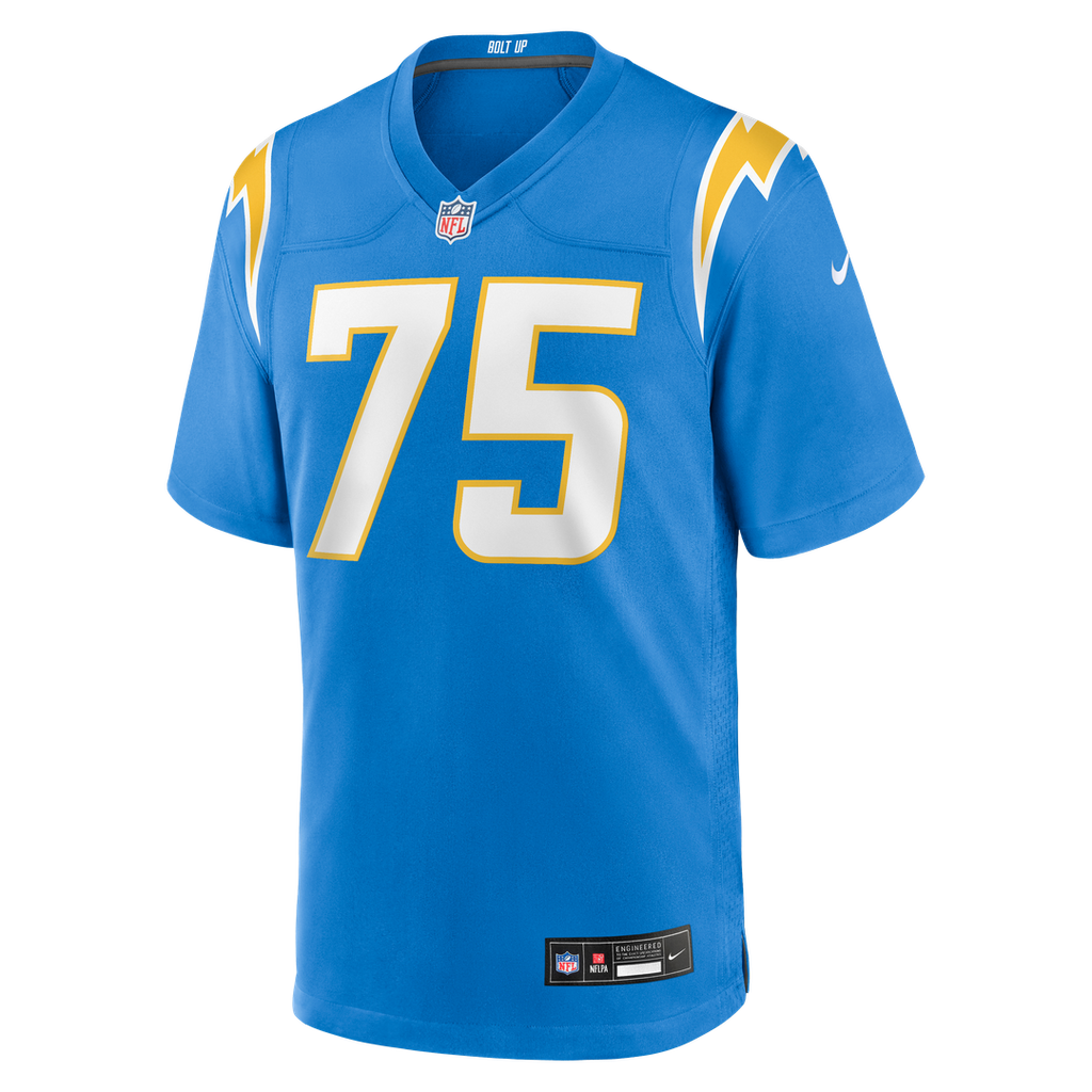 Los Angeles Chargers Bradley Bozeman Powder Blue Game Jersey product image 2, provided for visual reference and product