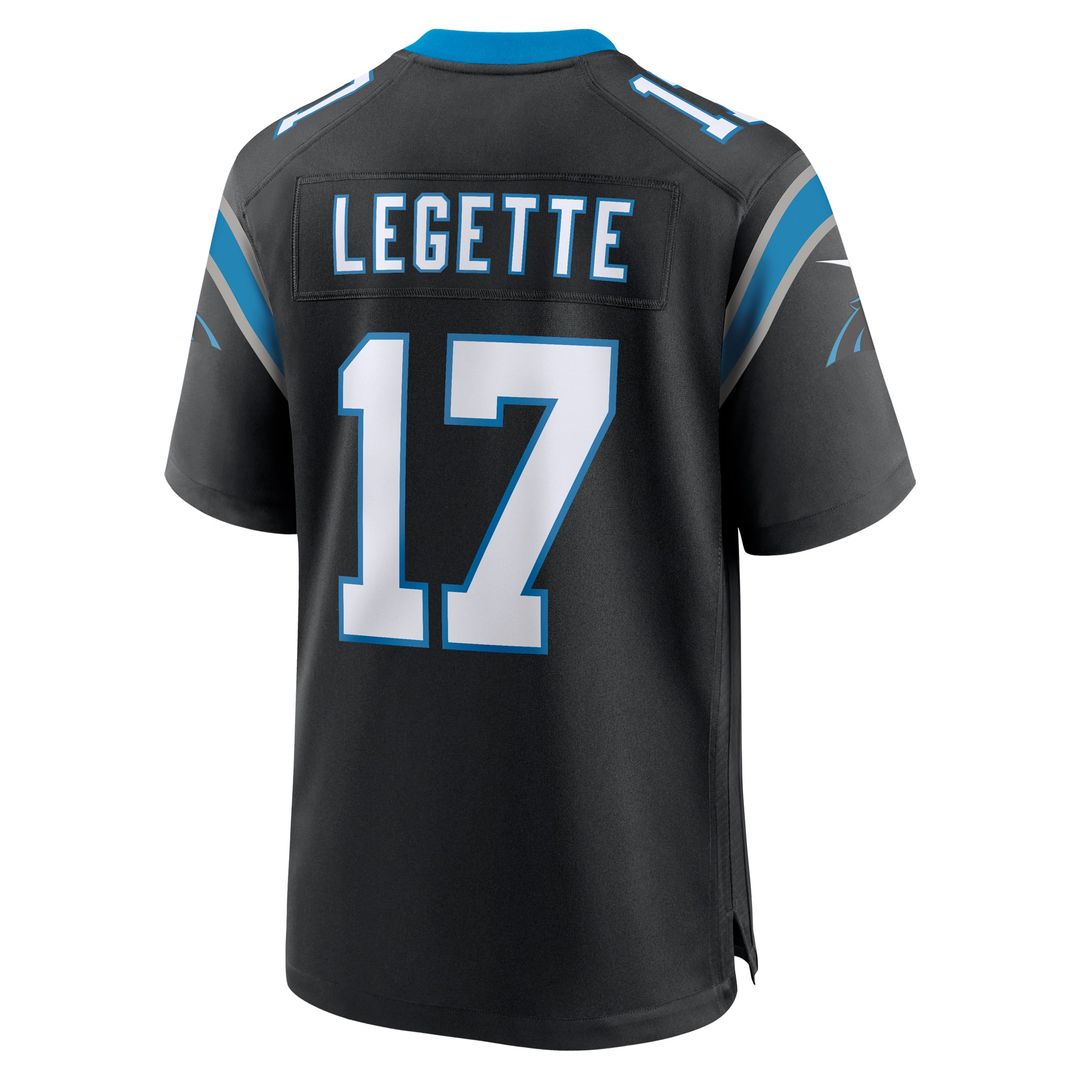 Carolina Panthers Xavier Legette Black Team Game Player Jersey product image 3, provided for visual reference and product