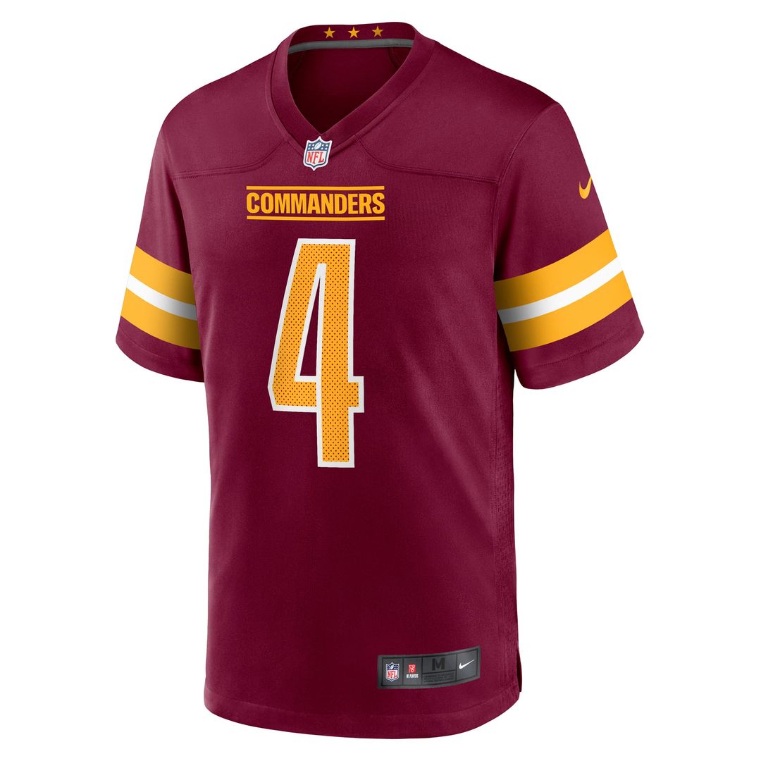 Washington Commanders Frankie Luvu Burgundy Game Jersey product image 2, provided for visual reference and product detail