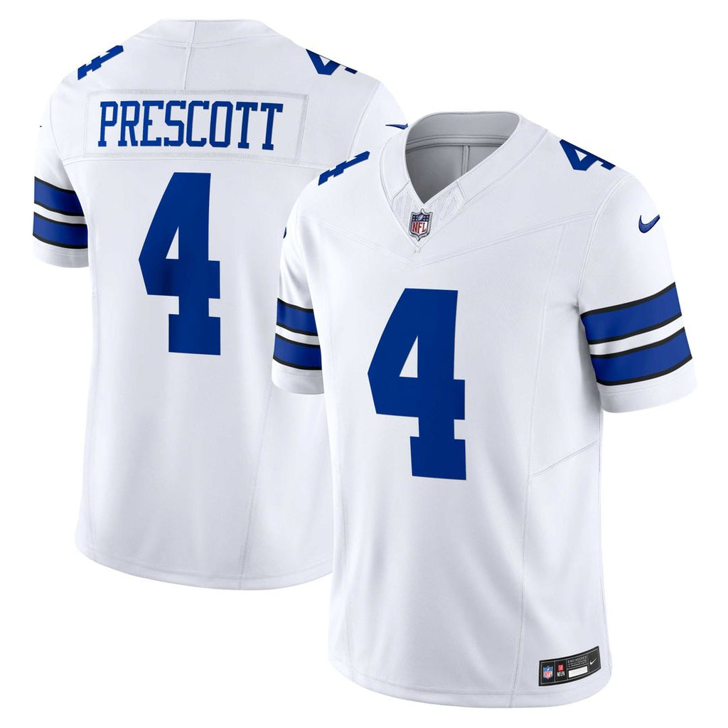 Dallas Cowboys Dak Prescott White Vapor F.U.S.E. Limited Jersey product image 1, provided for visual reference and product