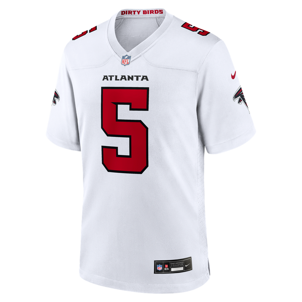Atlanta Falcons Drake London White Game Jersey product image 2, provided for visual reference and product detail review