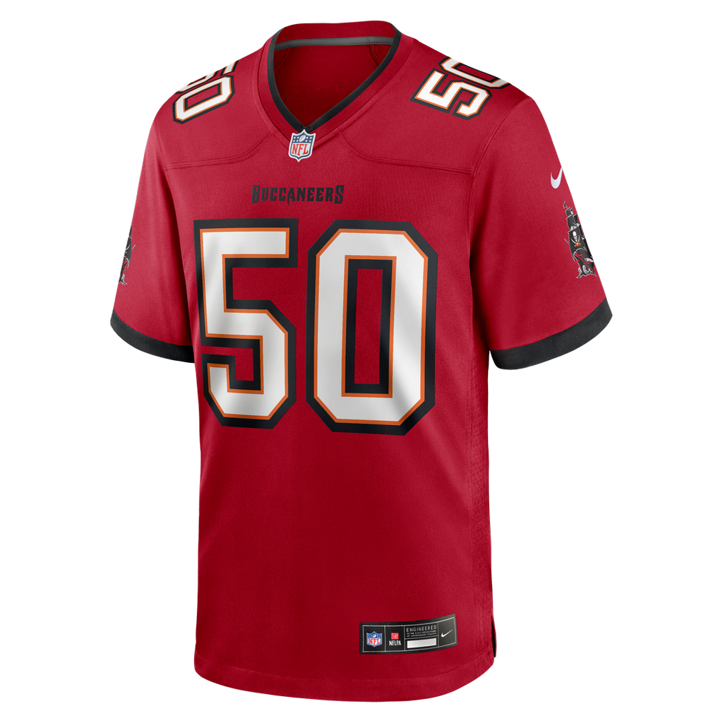 Tampa Bay Buccaneers Vita Vea Red Game Jersey product image 2, provided for visual reference and product detail review