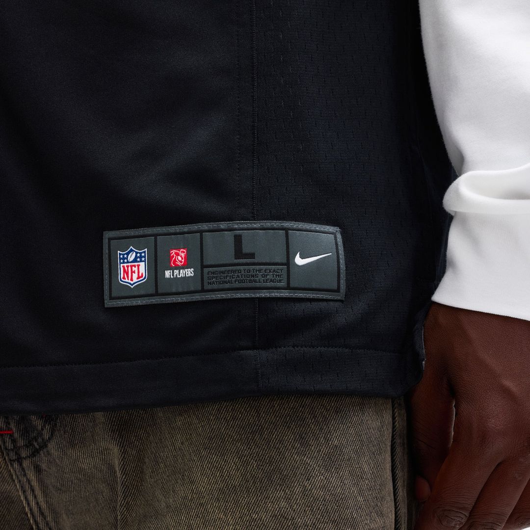 New Orleans Saints Tyrann Mathieu Black Game Jersey product image 9, provided for visual reference and product detail review