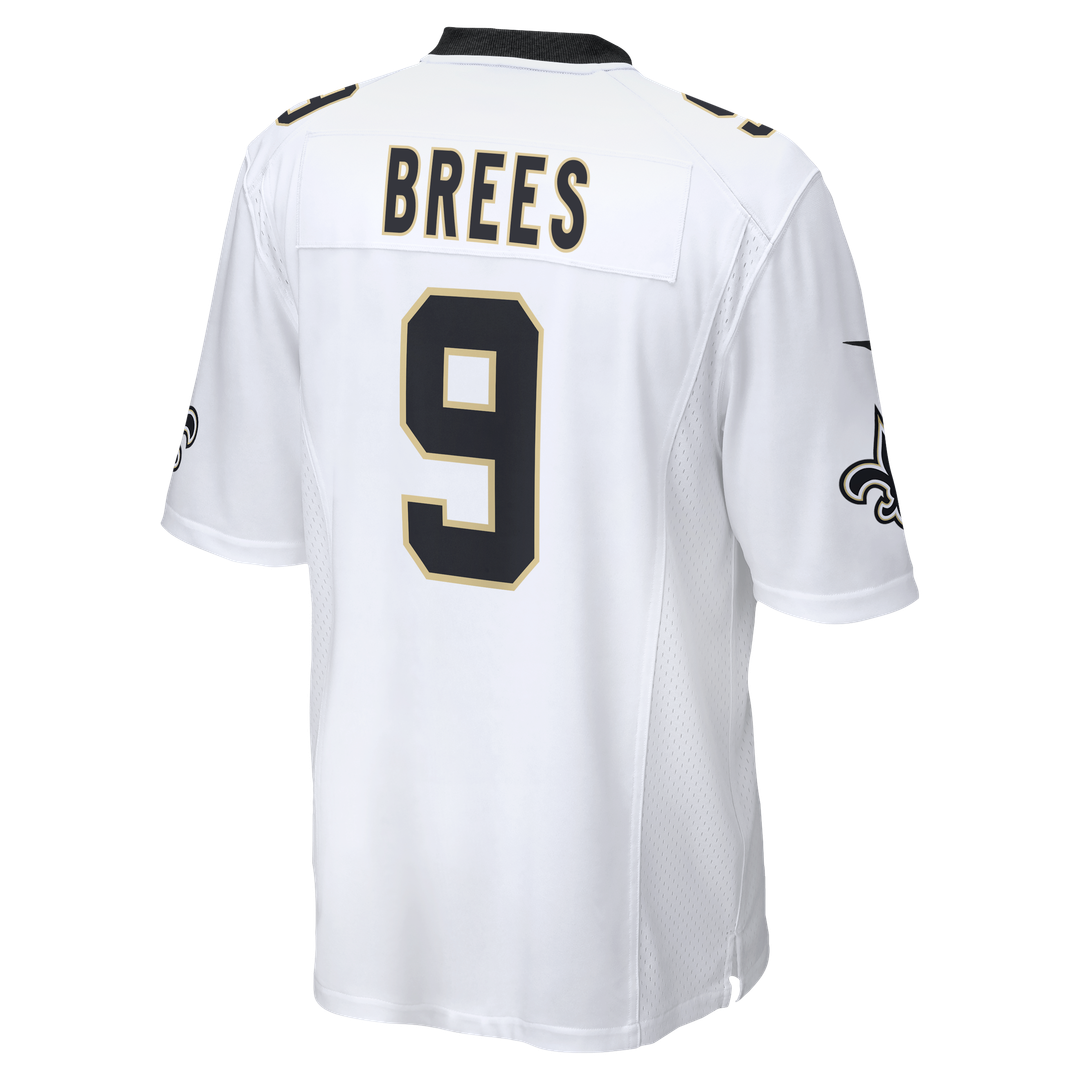 New Orleans Saints Drew Brees White Game Jersey product image 3, provided for visual reference and product detail review