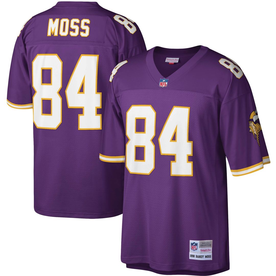 Minnesota Vikings Randy Moss White Legacy Replica Jersey product image 7, provided for visual reference and product detail