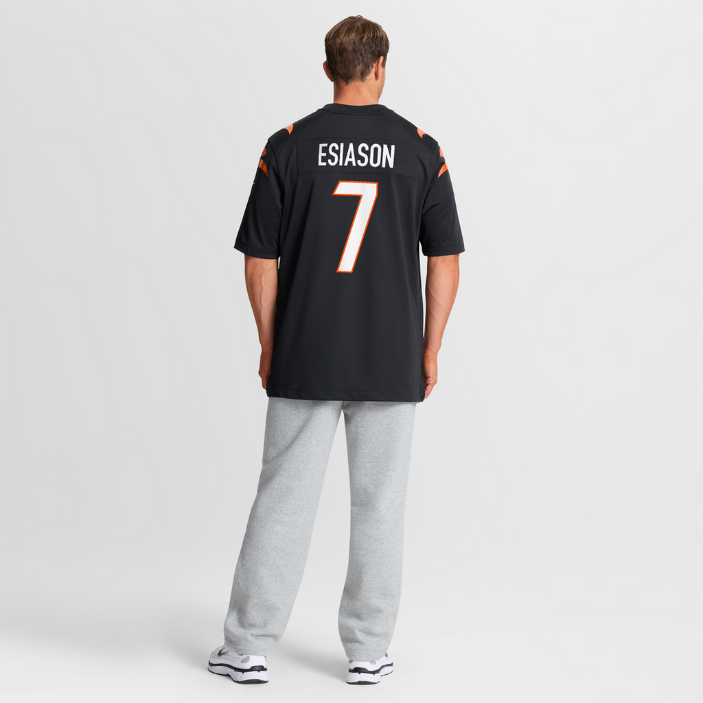 Cincinnati Bengals Boomer Esiason Black Retired Player Jersey product image 8, provided for visual reference and product