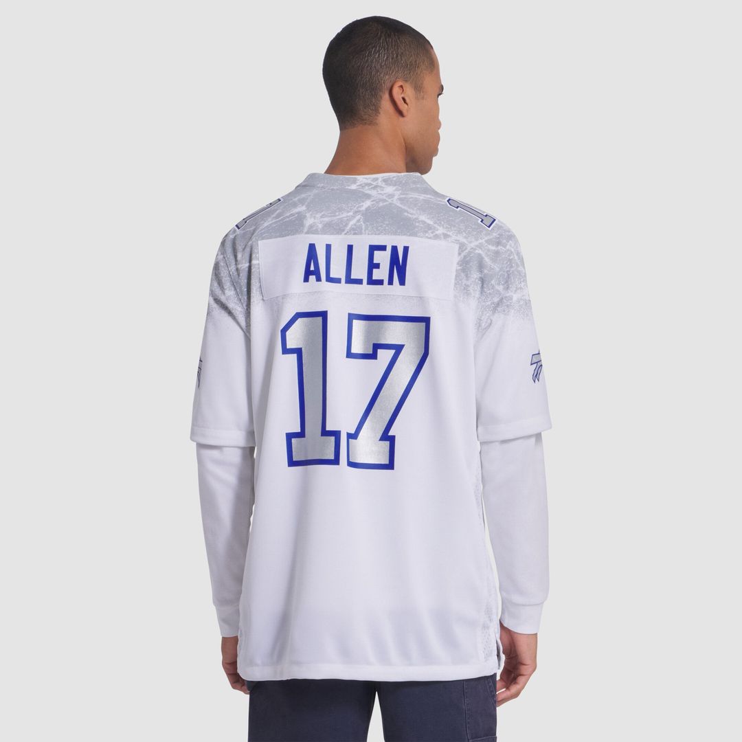 Buffalo Bills Josh Allen White Rivalries Collection Game Jersey product image 4, provided for visual reference and product