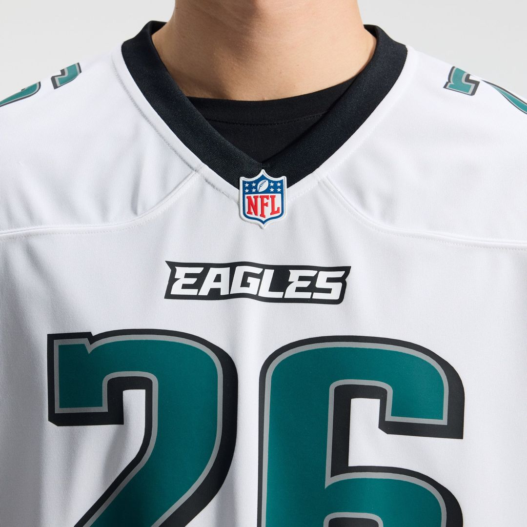 Philadelphia Eagles Saquon Barkley White Game Jersey product image 22, provided for visual reference and product detail