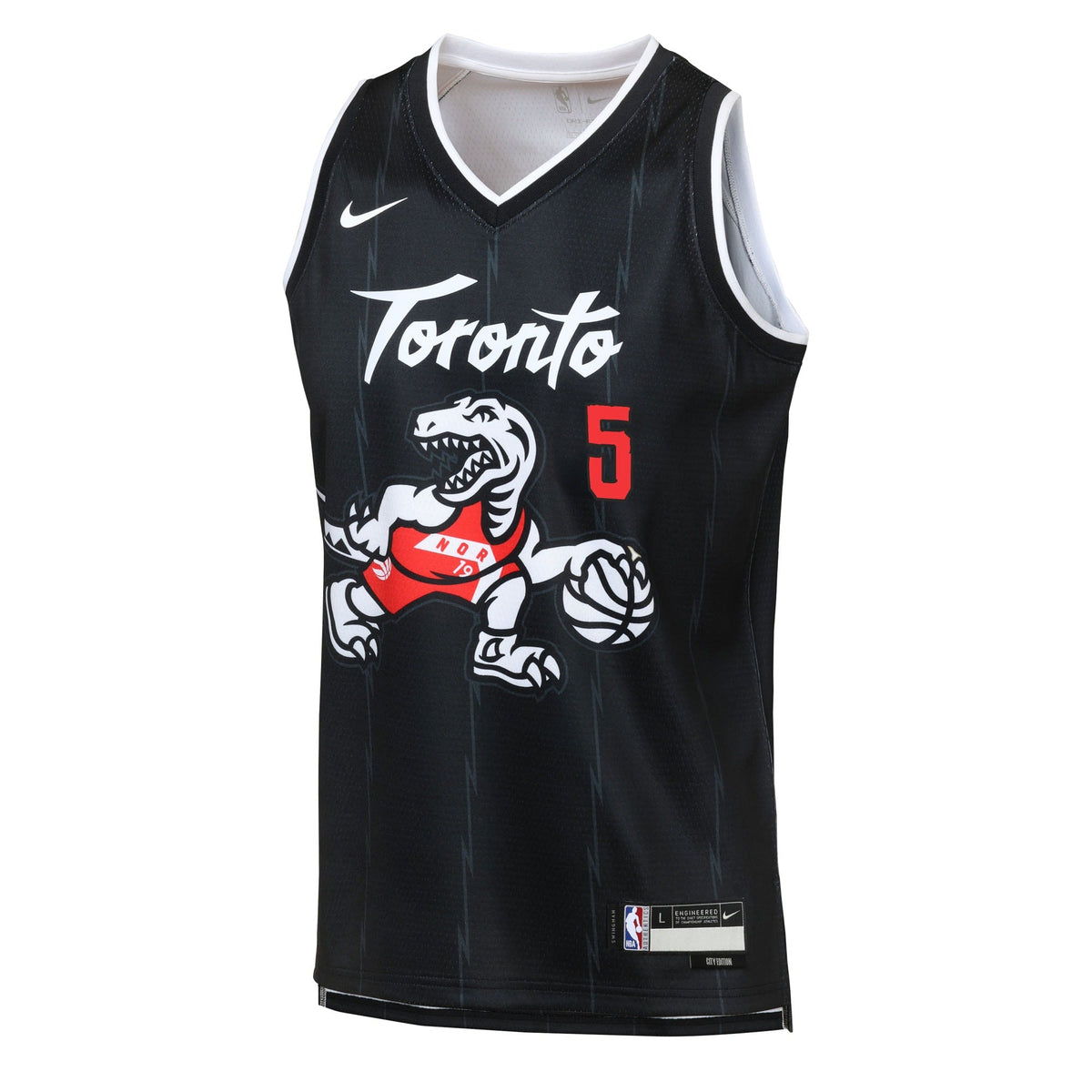 Immanuel Quickley Toronto Raptors 2025/26 City Edition Swingman Jersey - Black - Youth product image 3, provided for visual