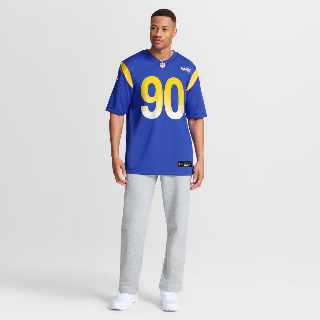 Los Angeles Rams Tyler Davis Royal Team Game Jersey product image 7, provided for visual reference and product detail review
