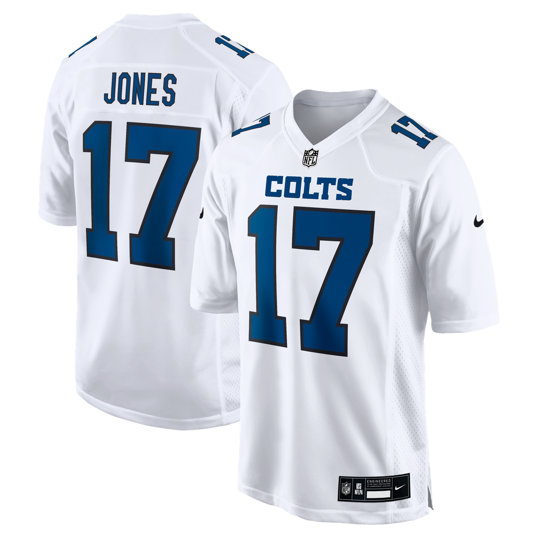 Indianapolis Colts Daniel Jones Tundra White Fashion Game Jersey product image 1, provided for visual reference and product