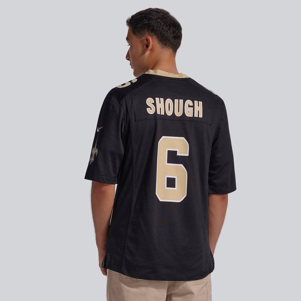 New Orleans Saints Tyler Shough Black Game Jersey product image 15, provided for visual reference and product detail review