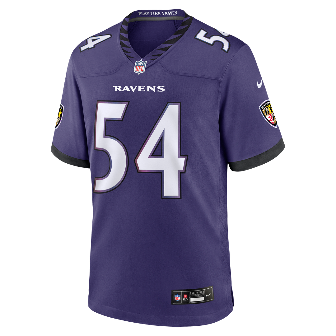 Baltimore Ravens Jovaughn Gwyn Purple Team Game Jersey product image 2, provided for visual reference and product detail