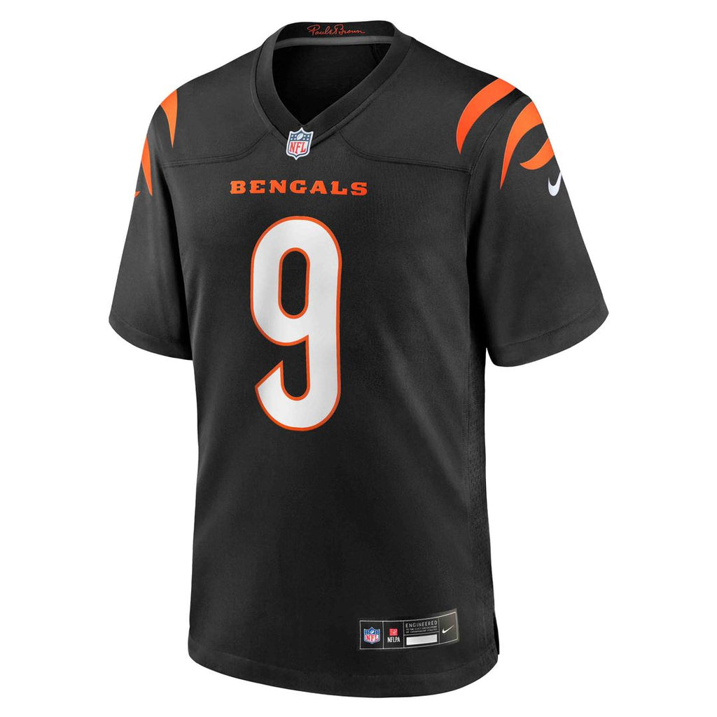 Cincinnati Bengals Joe Burrow Black Player Game Jersey product image 6, provided for visual reference and product detail