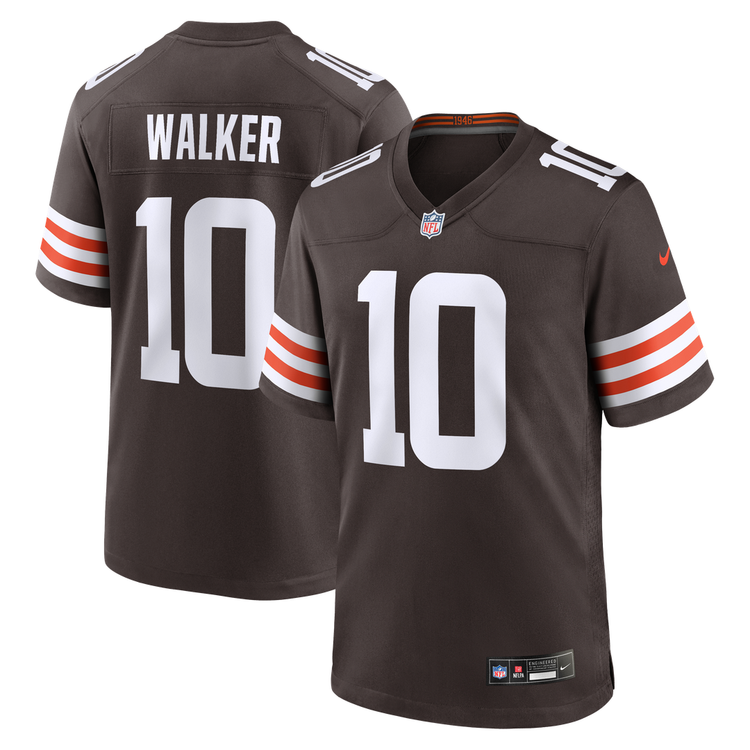 Cleveland Browns Phillip Walker Brown Team Game Jersey product image 1, provided for visual reference and product detail