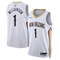 New Orleans Pelicans Association Edition Swingman Basketball Jersey - White - Zion Williamson - Unisex product image 1,