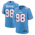 Tennessee Titans Jeffery Simmons Light Blue Game Jersey product image 1, provided for visual reference and product detail
