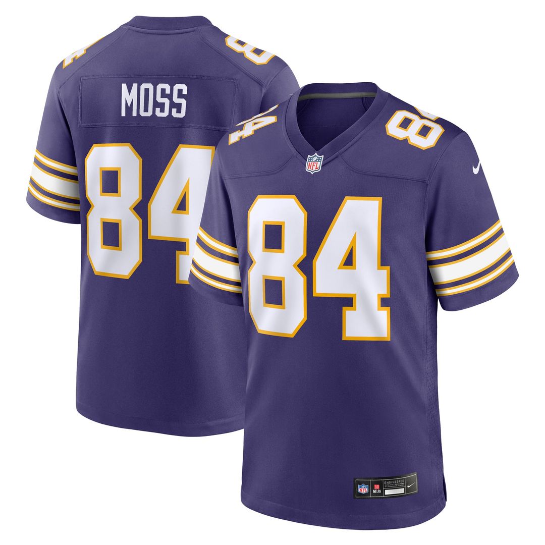 Minnesota Vikings Randy Moss White Alternate Retired Player Game Jersey product image 7, provided for visual reference and